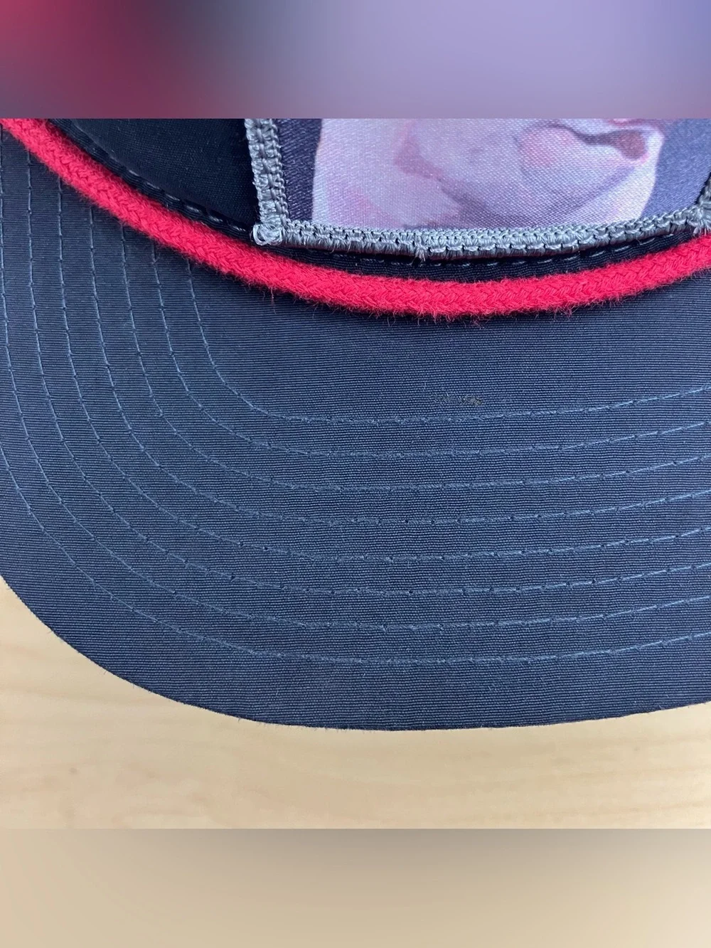 FLYN Snapback Rope Trucker Hat Navy Blue Pig Patch Logo